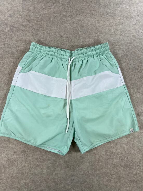 Love and Grow Other - Love and Grow Men's Aqua Stripe Swim Shorts Large